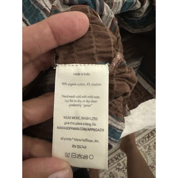 Mara Hoffman Striped Multicolor Brown Maxi Dress Size Small - Picture 7 of 9